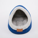 Small Dog/ Cat Cave Bed with Removable Cushion, Anti-Slip Bottom